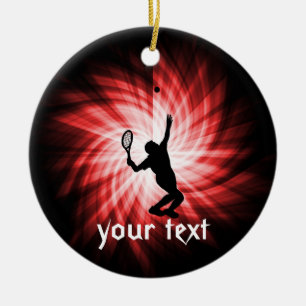 Tennisspieler; Rot Keramikornament