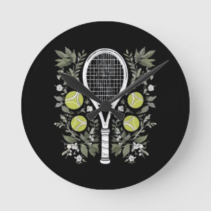 Tennisspieler Runde Wanduhr