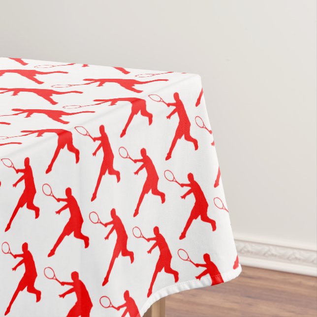 Tennisspieler Silhouette Geburtstagsparty Tischdecke (Beispiel)