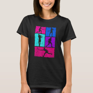 Tennisspieler-Silhouette Trainer Fan Sport Schläge T-Shirt