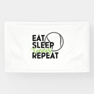 Tennisspieler Sleep Tennis essen Wiederholung Banner