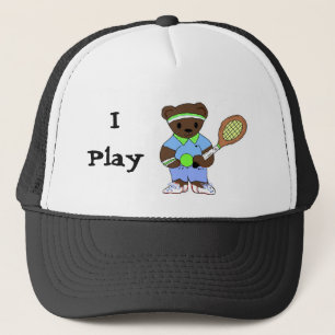 Tennisspieler Teddybär Truckerkappe
