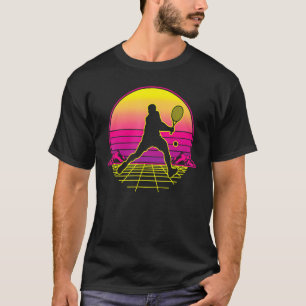 Tennisspieler Tennistrainer Schläger Retro Vintage T-Shirt