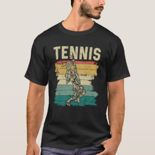 Tennisspieler Vintage-Platz Sportfanatiker T-Shirt
