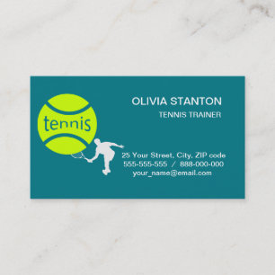 Tennisspieler Visitenkarte