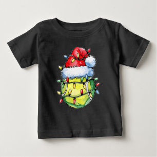 Tennisspieler Weihnachten Santa Hut Baby T-shirt