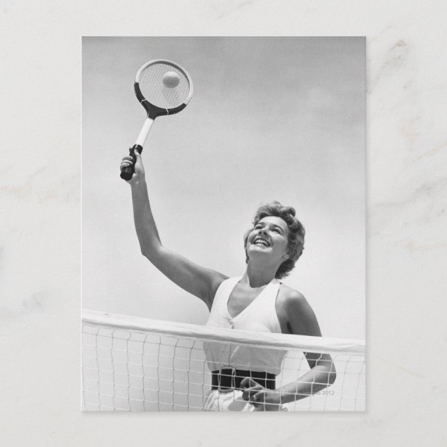 Tennisspielerin 2 postkarte (Vorderseite)