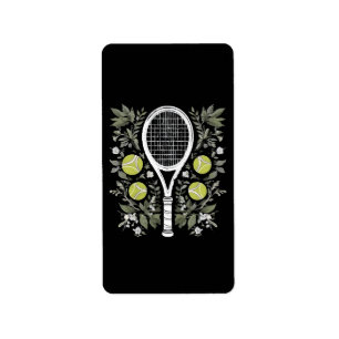Tennisspielerin Adressaufkleber