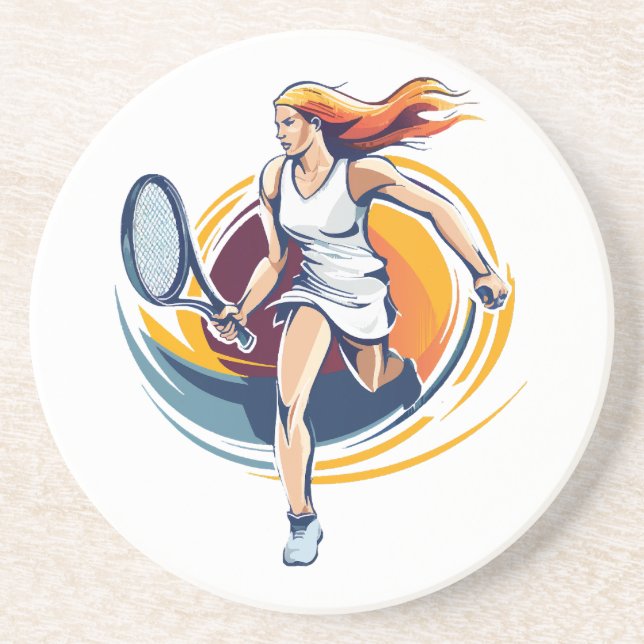 Tennisspielerin Getränkeuntersetzer (Vorne)