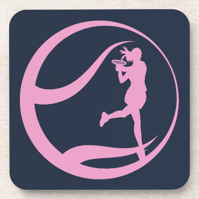 Tennisspielerin Getränkeuntersetzer (Vorderseite)