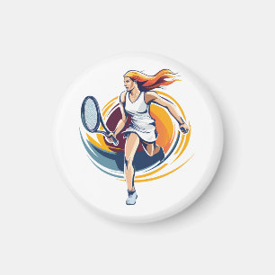 Tennisspielerin Magnet