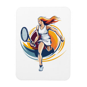 Tennisspielerin Magnet
