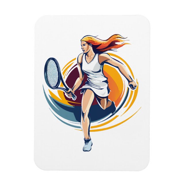 Tennisspielerin Magnet (Vertikal)