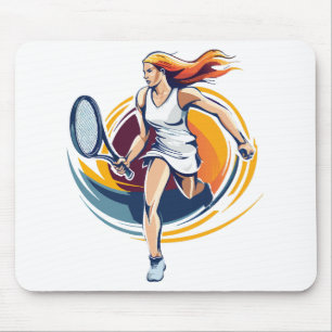Tennisspielerin Mousepad