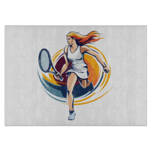 Tennisspielerin Schneidebrett