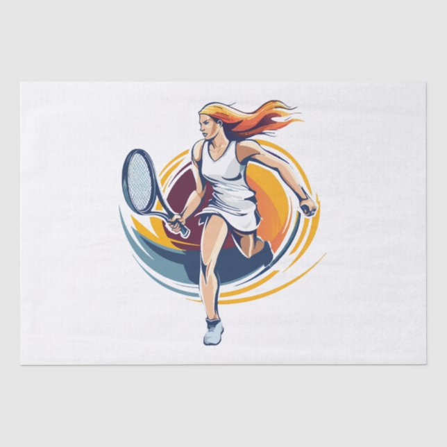 Tennisspielerin Seidenpapier (Vorderseite)