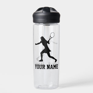 Tennisspielerin Silhouette individuelle Name Pasti Trinkflasche