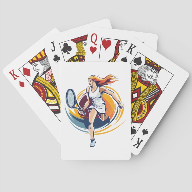Tennisspielerin Spielkarten (Rückseite)