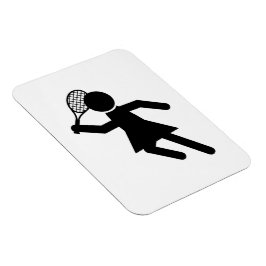 Tennisspielerin - Symbol für Tennis Magnet