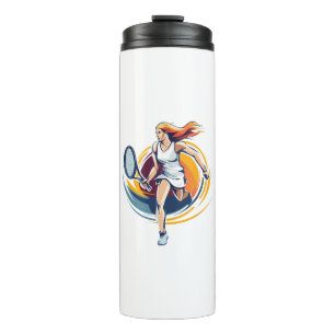 Tennisspielerin Thermosbecher