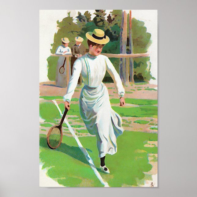 Tennisspielerin, um 1900 poster (Vorne)