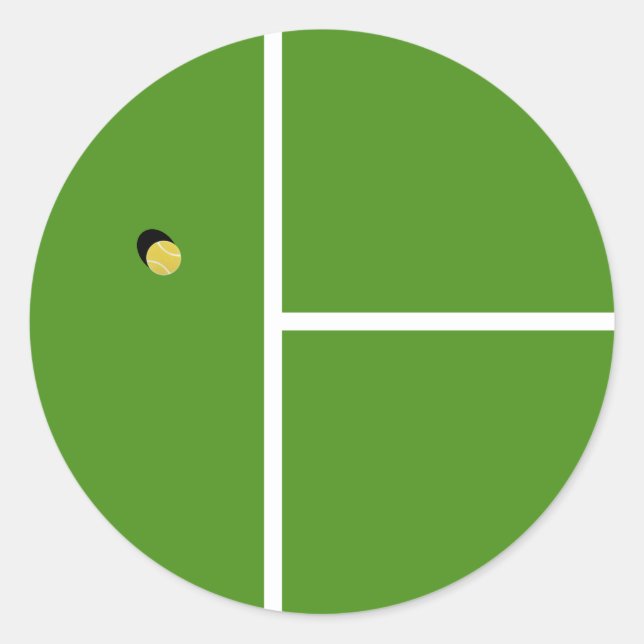 Tennissport Runder Aufkleber (Vorderseite)