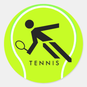 Tennissticker 2 runder aufkleber