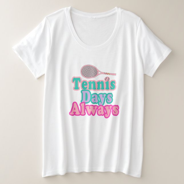 Tennistage Große Größe T-Shirt (Design vorne)