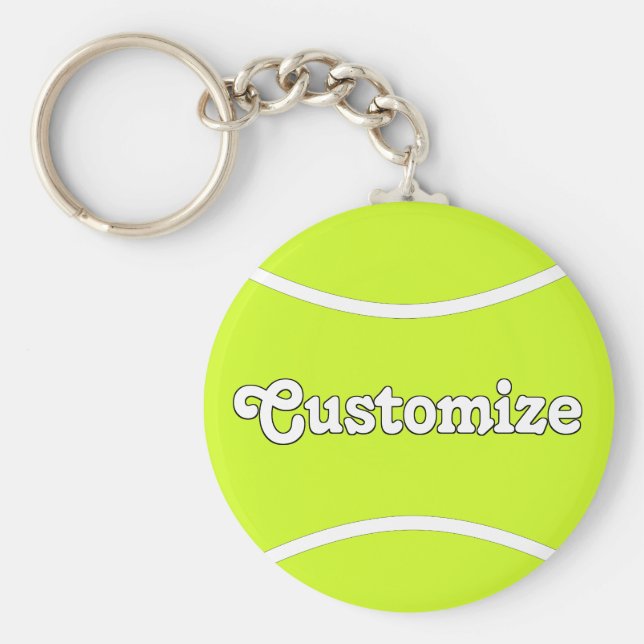 Tennisteam oder Spielername Personalisiert Schlüsselanhänger (Vorne)