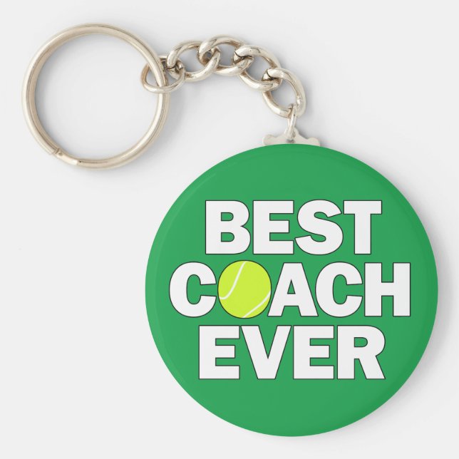 Tennistrainer BEST COACH JE - Individuelle Teamfar Schlüsselanhänger (Vorne)