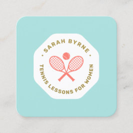 Tennistrainer für Frauen Square Business Card Quadratische Visitenkarte