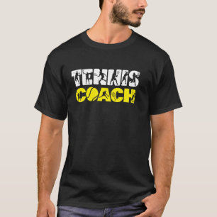 Tennistrainer mit Racket und Ball für den Coach T-Shirt