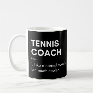 Tennistrainer wie ein normaler Coach, aber viel Co Kaffeetasse