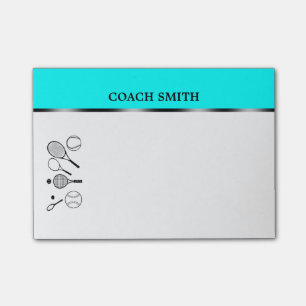 Tennistrainerlehrer PERSONIFIZIEREN minis Post-it Klebezettel