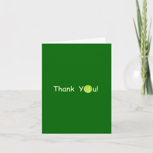 Tennisturnier Thank You Card Dankeskarte (Vorderseite)