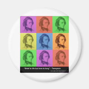 Tennyson "Liebe ist lang" Zitat PopArt Geschenke & Magnet