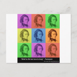 Tennyson "Liebe ist lang" Zitat PopArt Geschenke & Postkarte