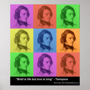 Tennyson "Liebe ist lang" Zitat PopArt-Plakatdruck Poster