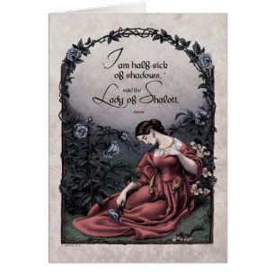 Tennyson Viktorianische Kunstkarte "Lady of Shalot
