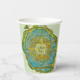 Tenochtitlan Map Ancient Aztec Hauptstadt Pappbecher