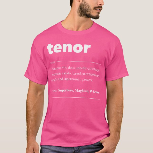 Tenor-Choreografen für Opernsänger T-Shirt (Vorderseite)