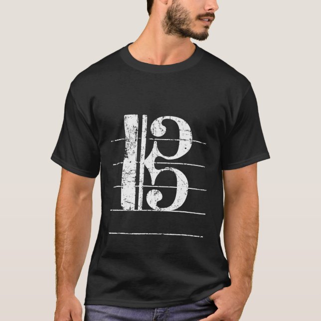 Tenor Clef Musician T-Shirt (Vorderseite)