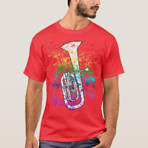 Tenor Horn Rainbow Colors Hornist Brass Musiker T-Shirt