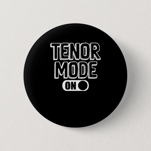 Tenor Mode On Choir Chorus Chormusik Sängerin Gif Button (Vorderseite)