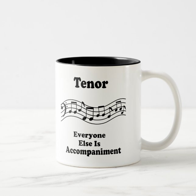 Tenor-Sänger-Geschenk Zweifarbige Tasse (Rechts)