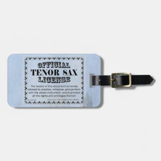 Tenor Sax Lizenz Gepäckanhänger