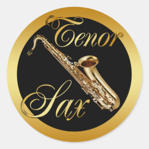 TENOR SAX RUNDER AUFKLEBER