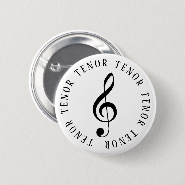 Tenor Singer Treble Clef Button (Vorne & Hinten)