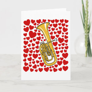 Tenorhorn-Herzen Valentinstag Jubiläumskarte Feiertagskarte