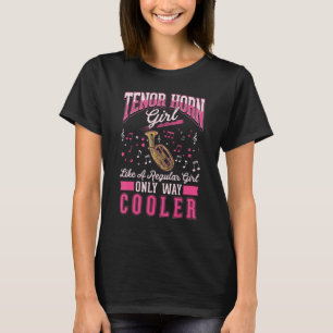 Tenorhorn-Mädchen Tenorhorn-Spielerin Tenorhornist T-Shirt
